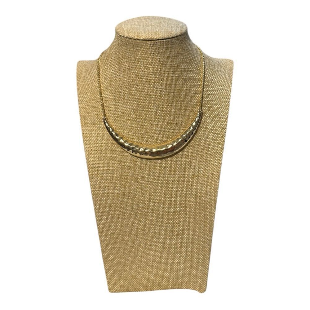 Bold elements gold tone plated necklace NWT